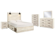 Cambeck Queen Panel Storage Bed, Dresser, Mirror, Chest and Nightstand