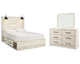 Cambeck Queen Panel Bed with Storage, Dresser and Mirror