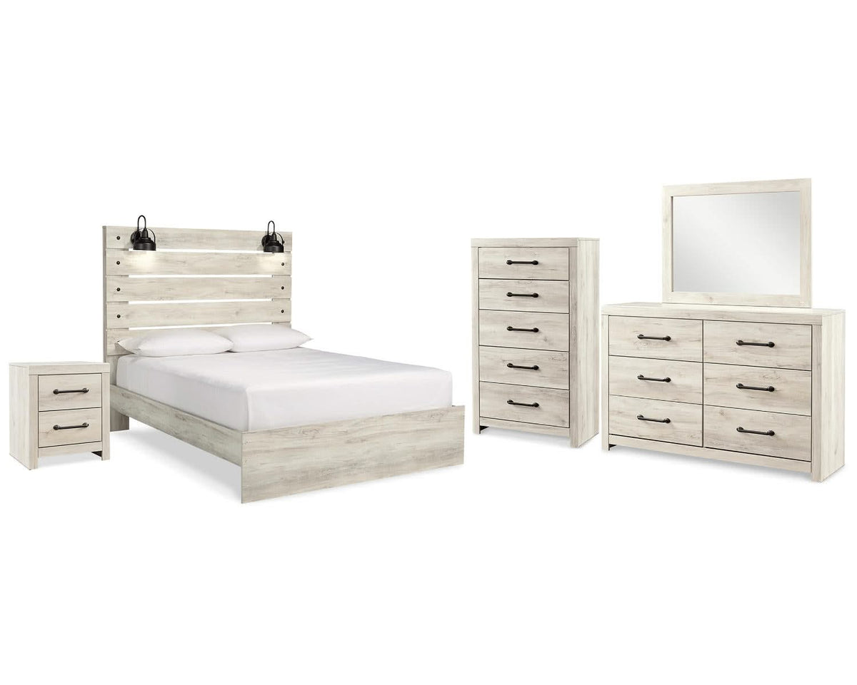 Cambeck Queen Panel Bed, Dresser, Mirror, Chest and Nightstand