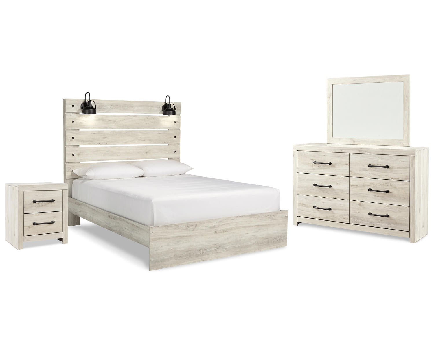 Cambeck Queen Panel Bed, Dresser, Mirror and Nightstand