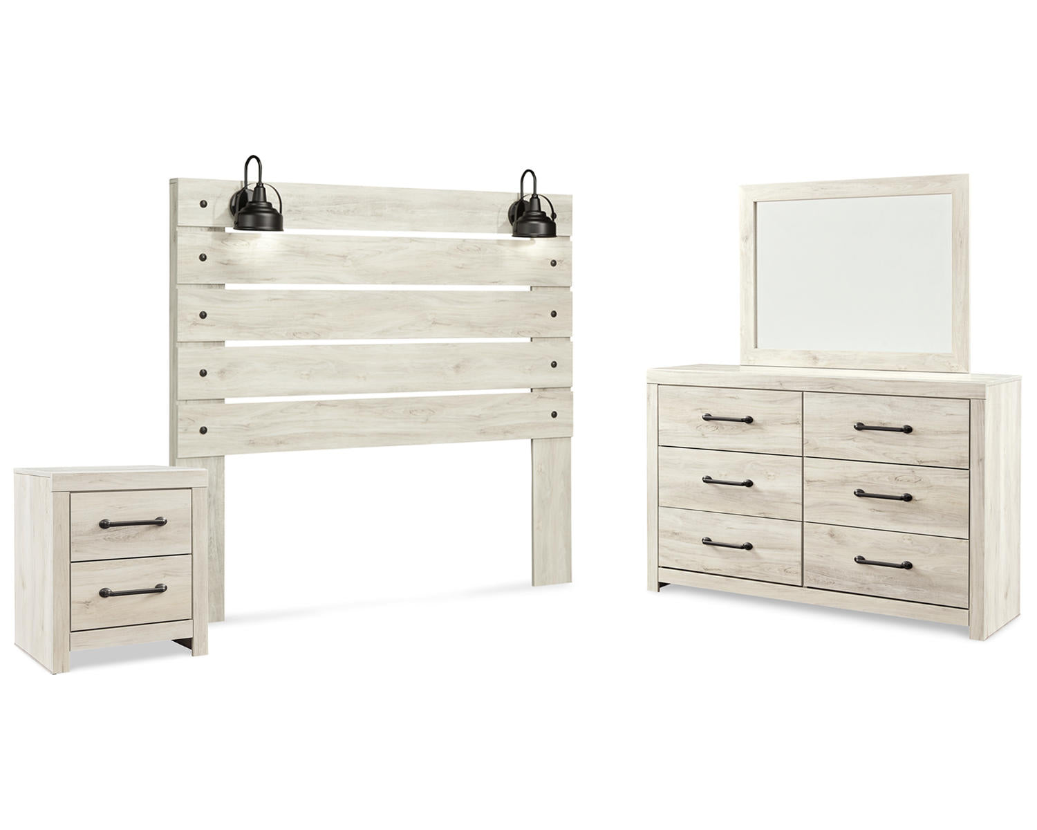 Cambeck Queen Panel Headboard, Dresser, Mirror, and Nightstand