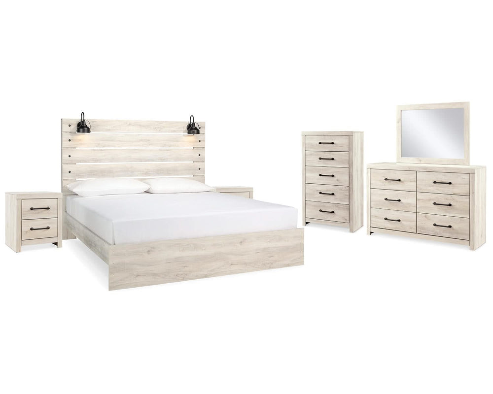 Cambeck King Panel Bed, Dresser, Mirror, Chest and 2 Nightstands