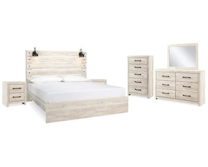 Cambeck King Panel Bed, Dresser, Mirror, Chest and 2 Nightstands