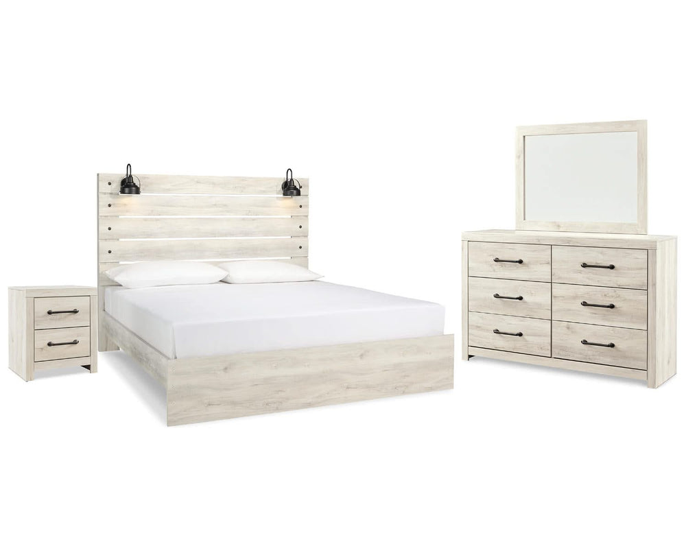 Cambeck King Panel Bed, Dresser, Mirror and Nightstand