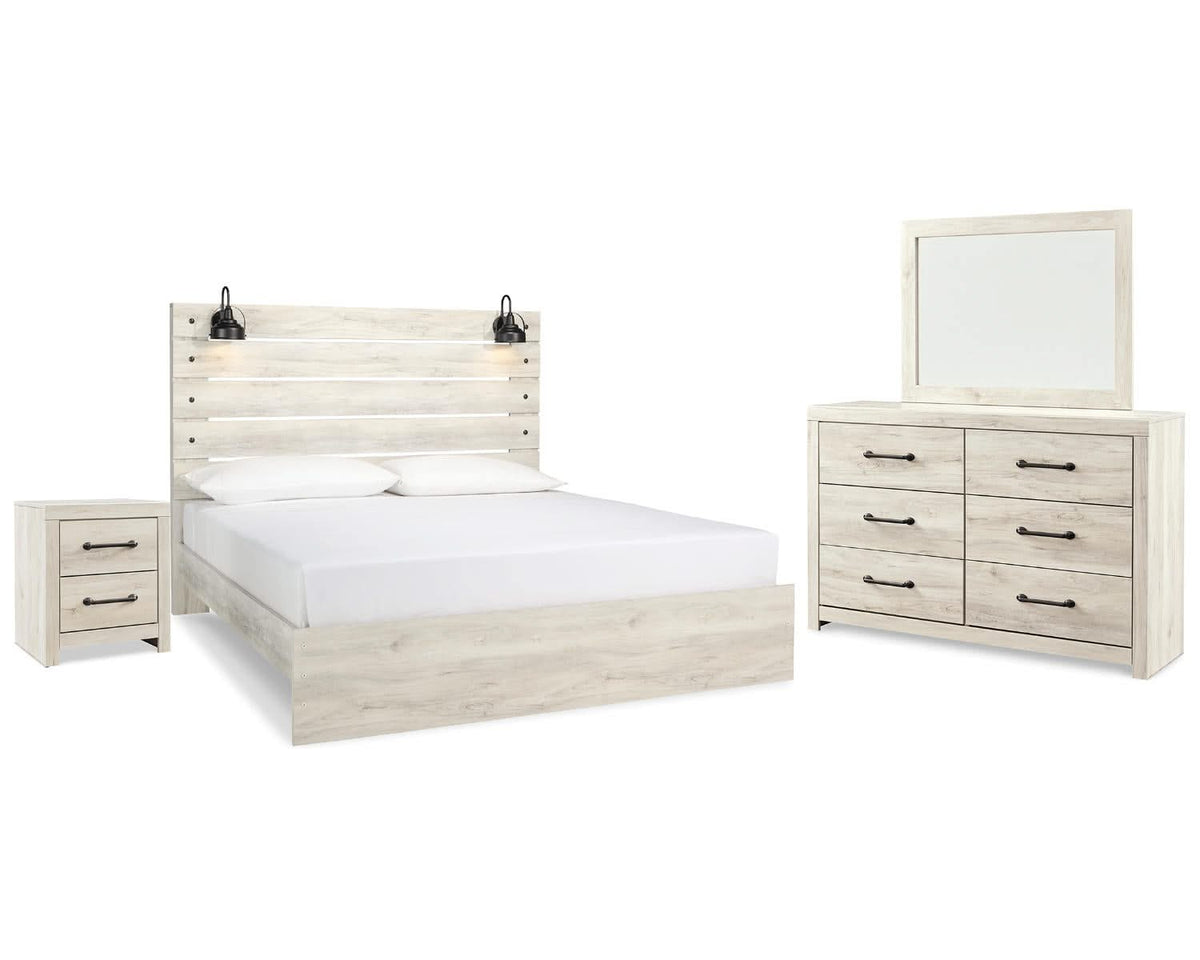 Cambeck King Panel Bed, Dresser, Mirror and Nightstand