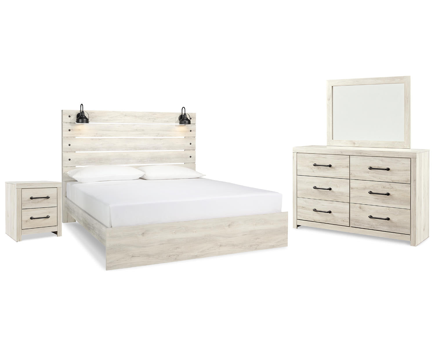 Cambeck King Panel Bed, Dresser, Mirror and Nightstand