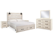 Cambeck King Storage Bed, 2 Dressers, Mirror, and 2 Nightstands