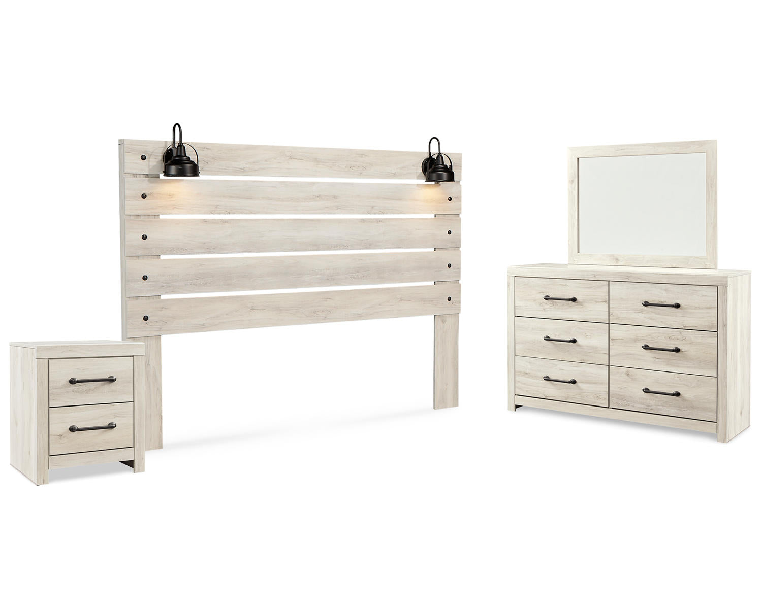 Cambeck King Panel Headboard, Dresser, Mirror and Nightstand