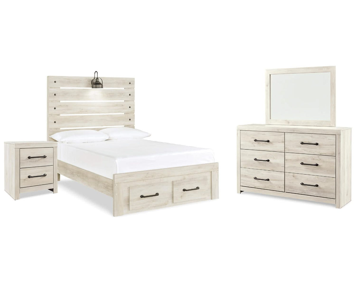 Cama completa Cambeck con tocador, espejo y mesita de noche
