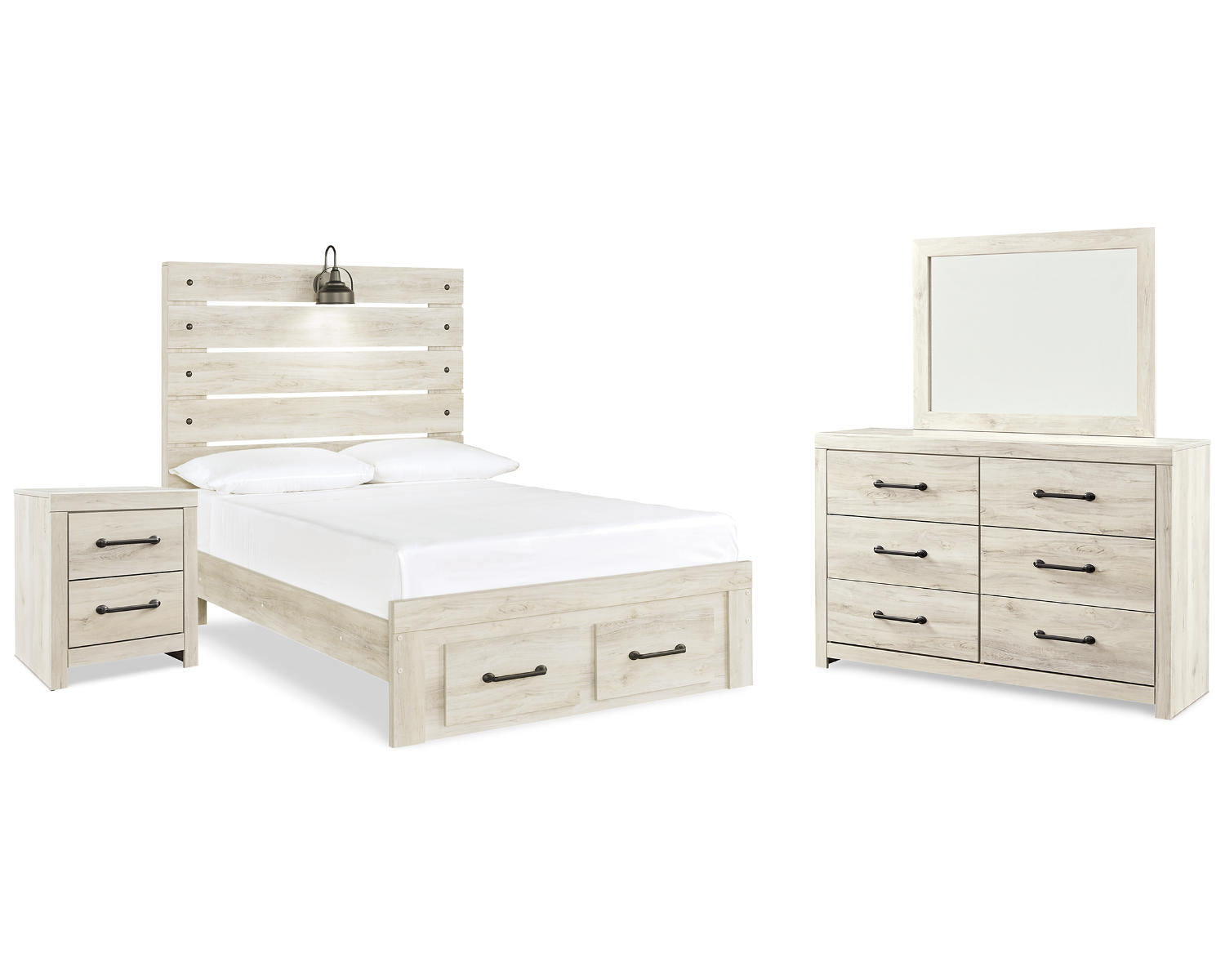 Cambeck Full Panel Bed, Dresser, Mirror and Nightstand