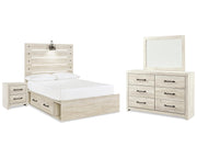 Cambeck Full Panel Storage Bed, Dresser, Mirror and Nightstand