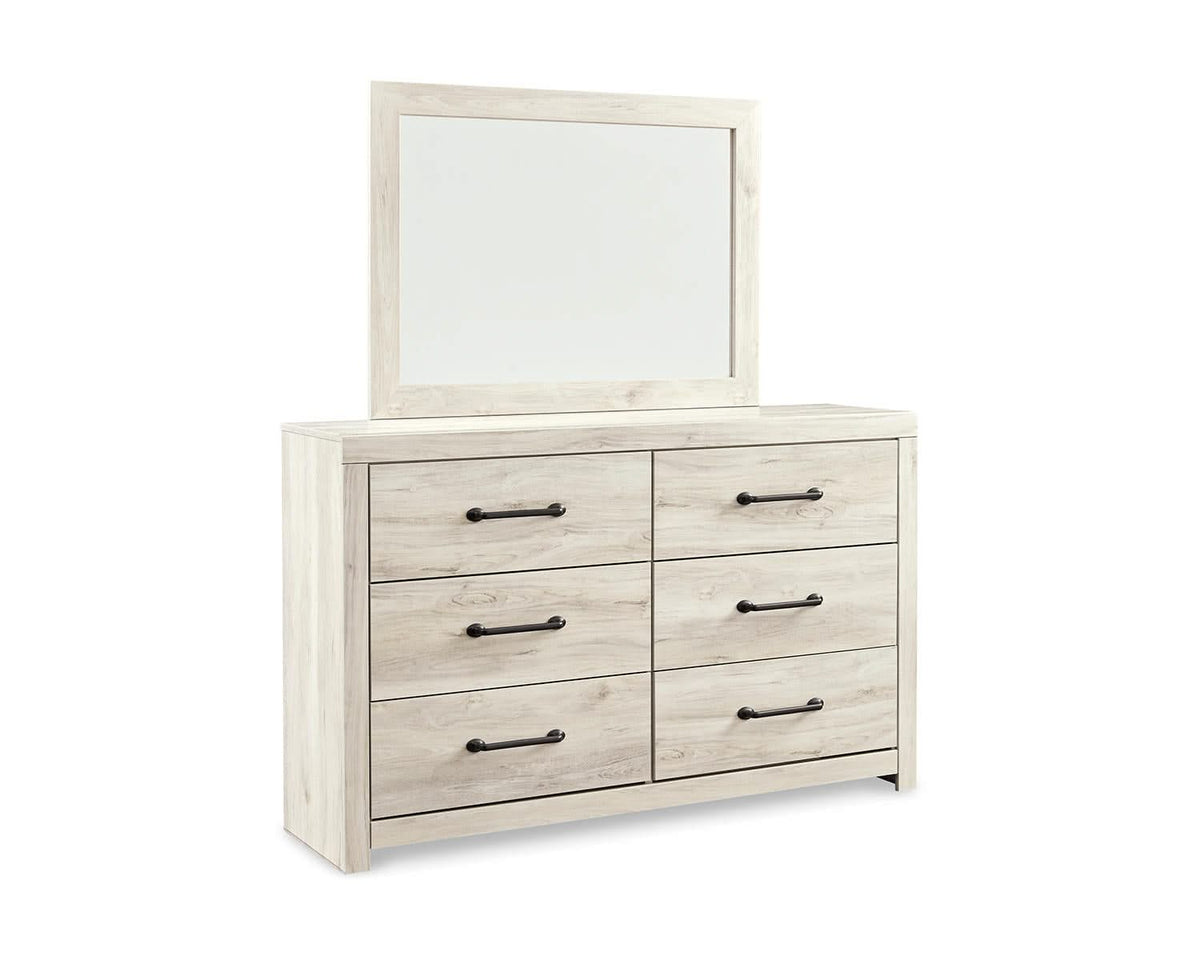 Cambeck Queen Panel Bed with Storage, Dresser, Mirror and 2 Nightstands