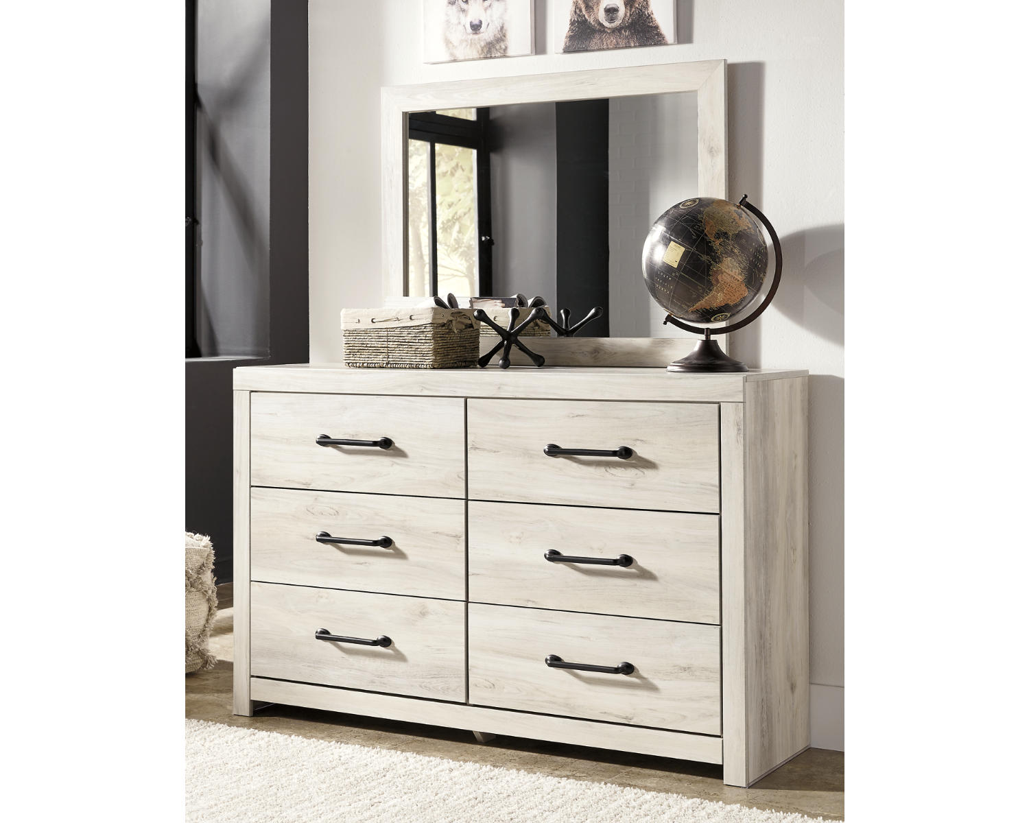 Cambeck Twin Panel Bed with Storage, Dresser, Mirror, Chest and 2 Nightstands