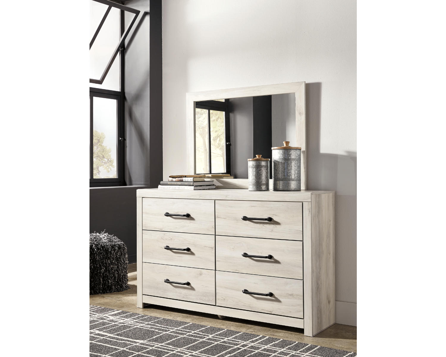 Cambeck Queen Panel Bed with Storage, Dresser, Mirror, Chest and 2 Nightstands