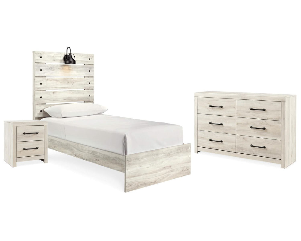 Cambeck Twin Panel Bed, Dresser and Nightstand
