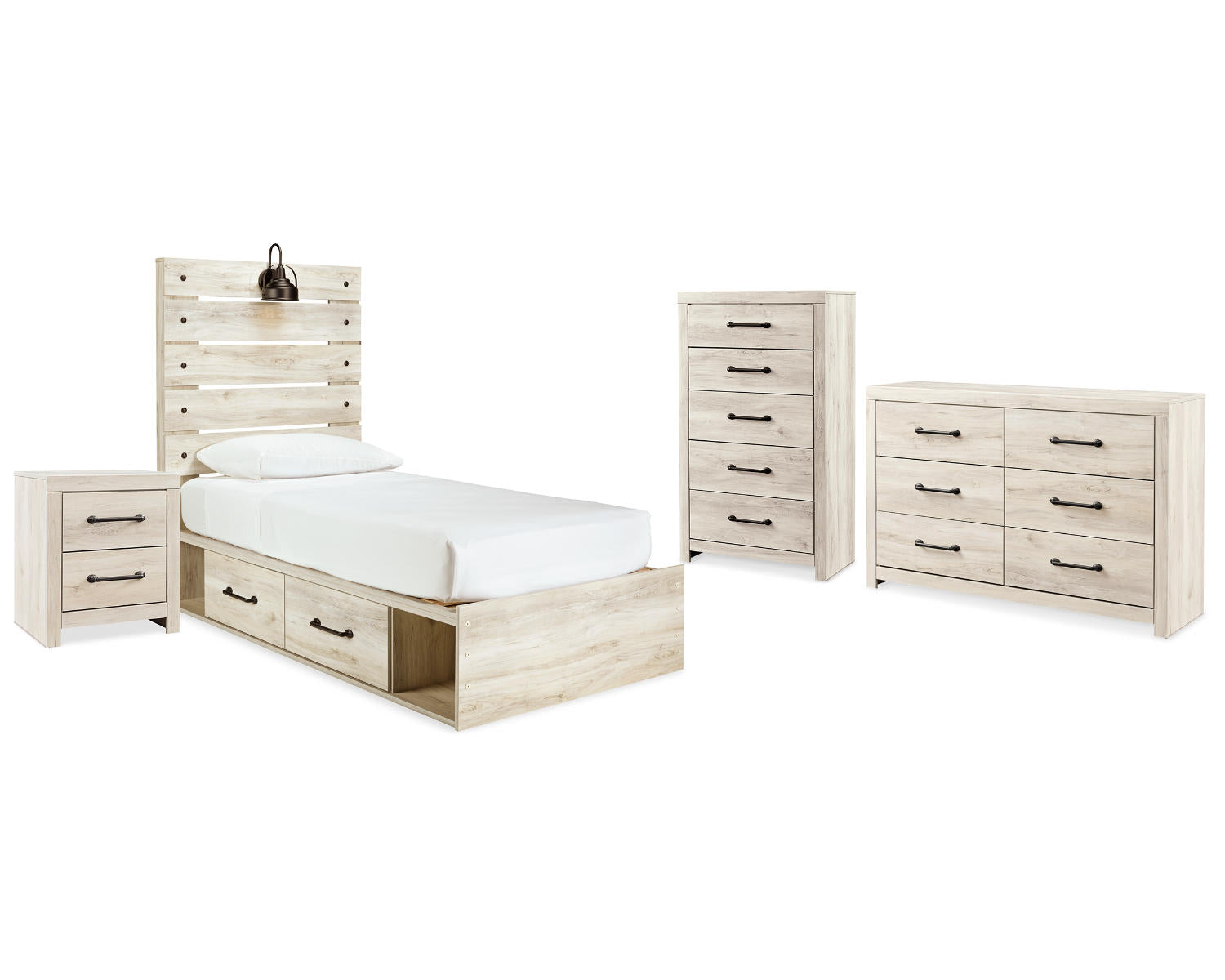 Cambeck Twin Panel Bed, Dresser, Chest and Nightstand