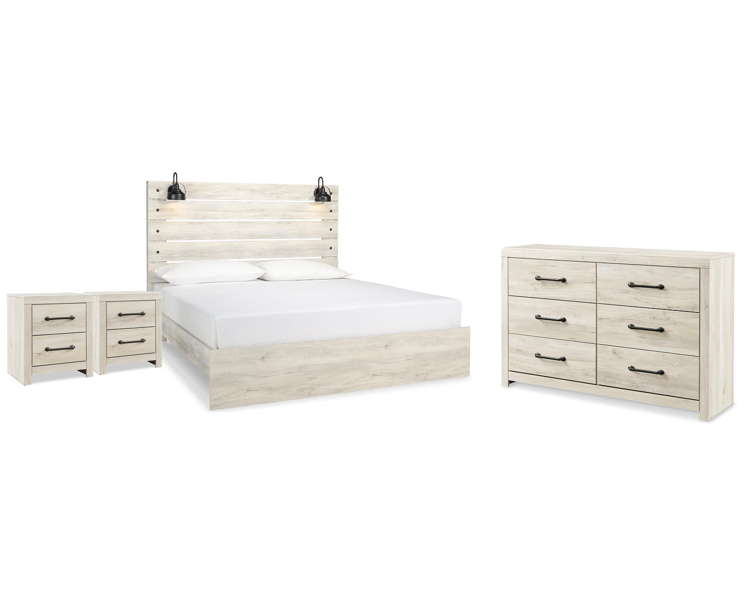 Cambeck King Panel Bed, Dresser and 2 Nightstands