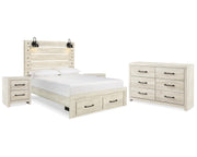 Cambeck Queen Panel Storage Bed, Dresser and 2 Nightstands