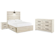Cambeck Full Panel Storage Bed with Dresser and Nightstand