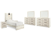 Cambeck Twin Panel Bed, 2 Dressers, 2 Mirrors and 2 Nightstands