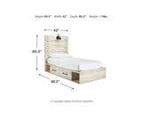 Cama doble Cambeck con dos cajones de almacenamiento