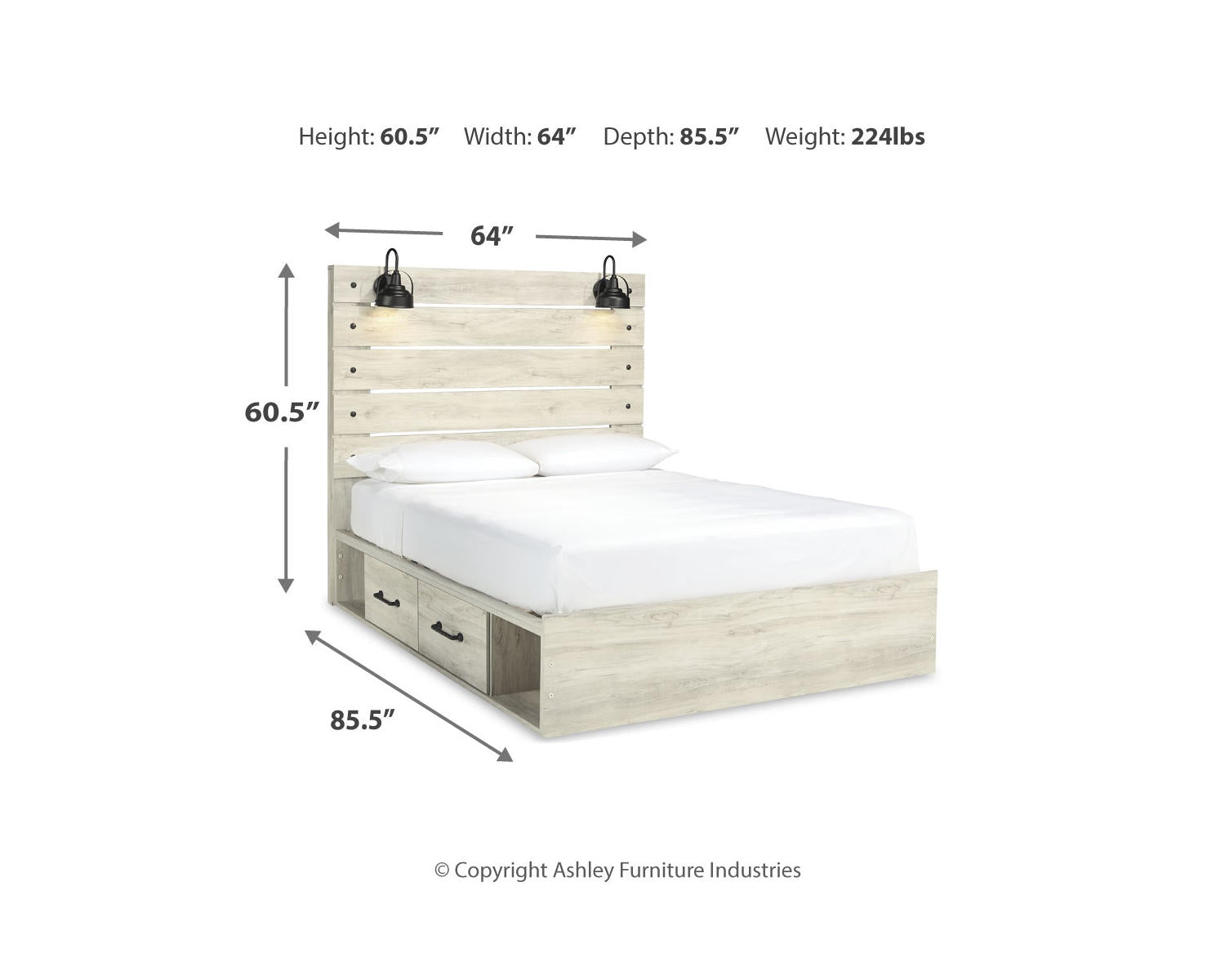 Cambeck Queen Panel Storage Bed, Dresser, Mirror, Chest and Nightstand