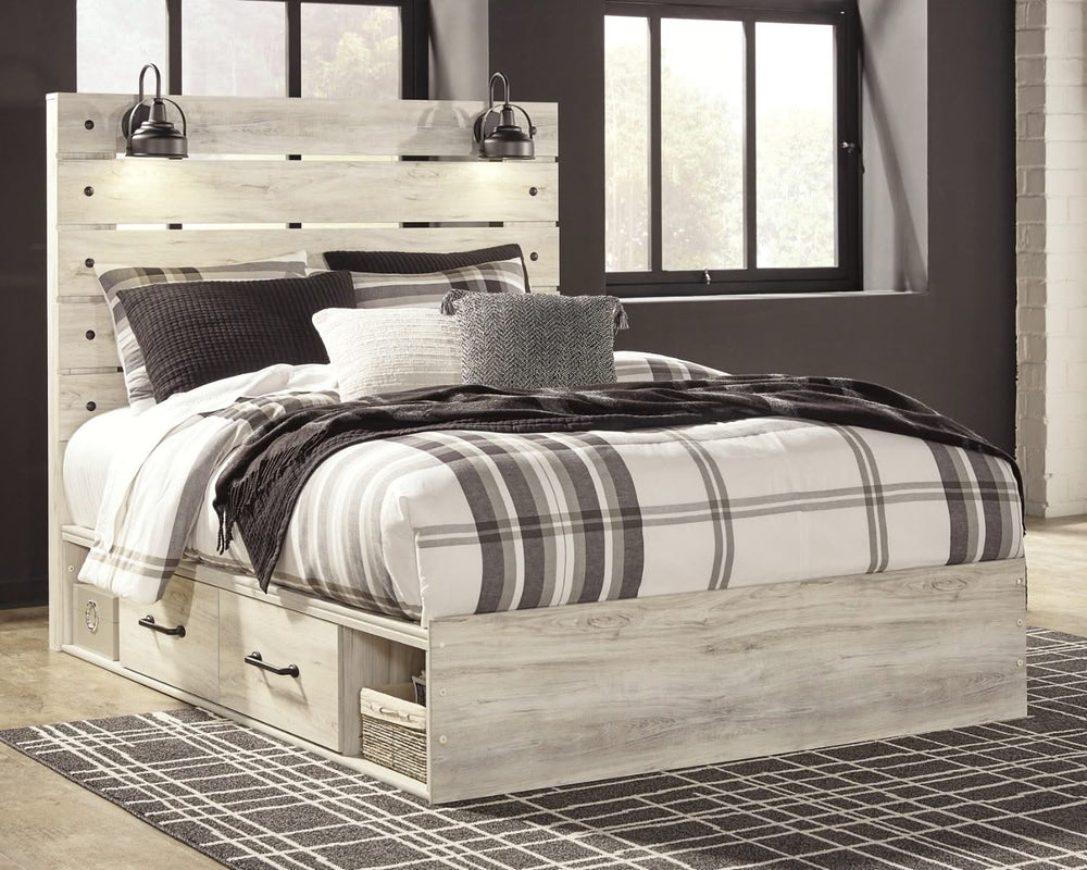 Cama Queen Cambeck con 4 cajones de almacenamiento