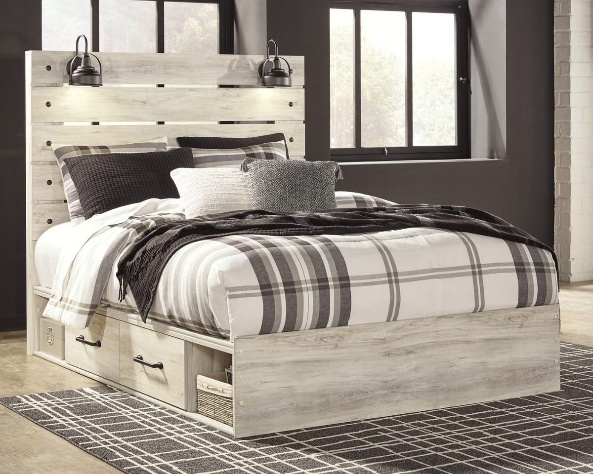 Cama Queen Cambeck con 4 cajones de almacenamiento