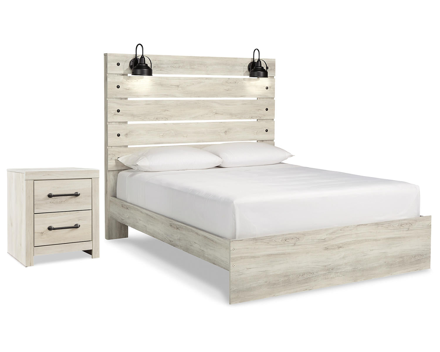 Cambeck Queen Panel Bed and 2 Nightstands