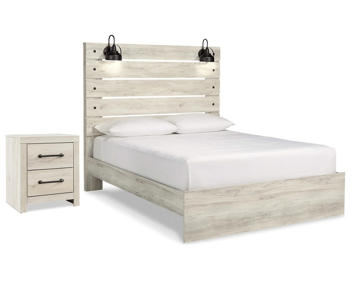 Cambeck Queen Panel Bed and 2 Nightstands