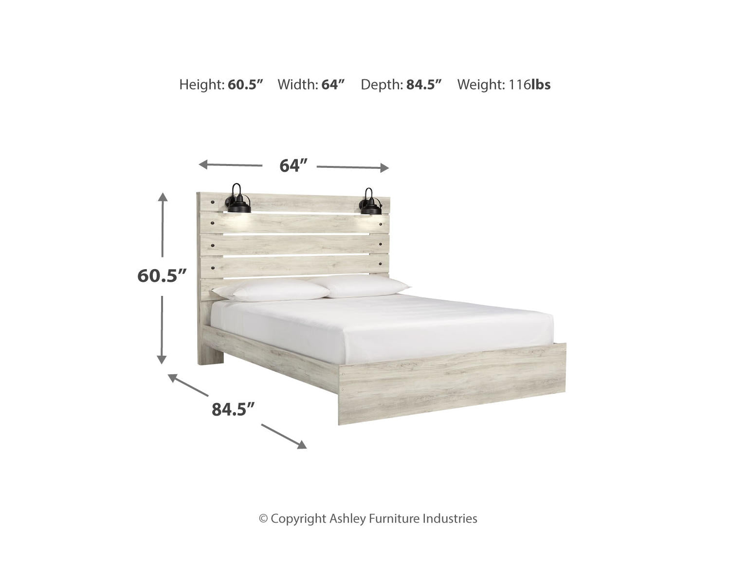 Cambeck Queen Panel Bed and 2 Nightstands