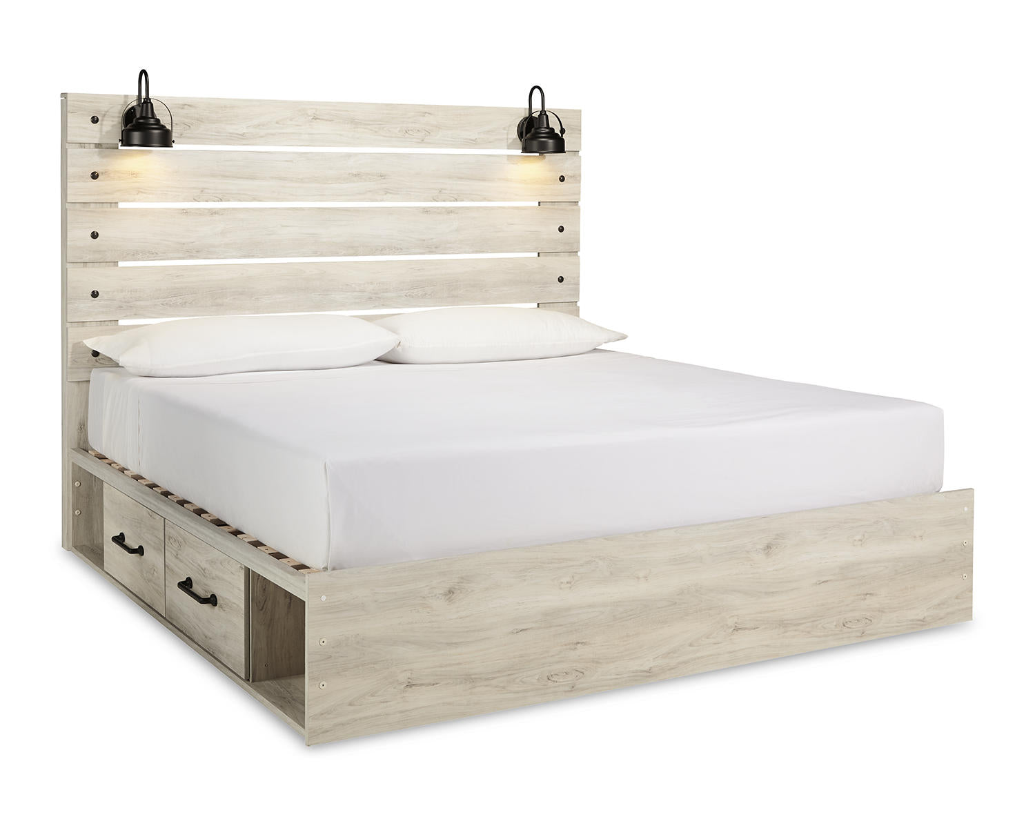 Cambeck King Storage Bed, Dresser, Mirror and 2 Nightstands