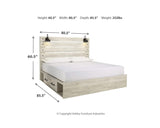 Cama King Cambeck con dos cajones de almacenamiento