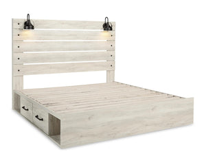Cama King Cambeck con dos cajones de almacenamiento