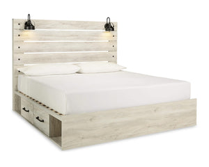 Cama King Cambeck con 4 cajones de almacenamiento