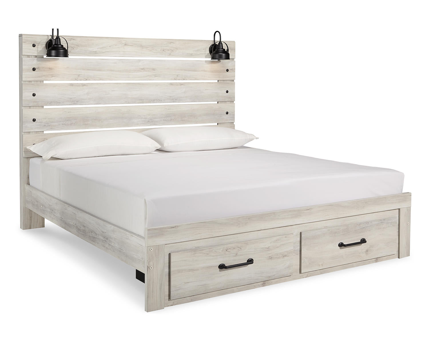 Cambeck King Storage Bed, 2 Dressers, Mirror, and 2 Nightstands