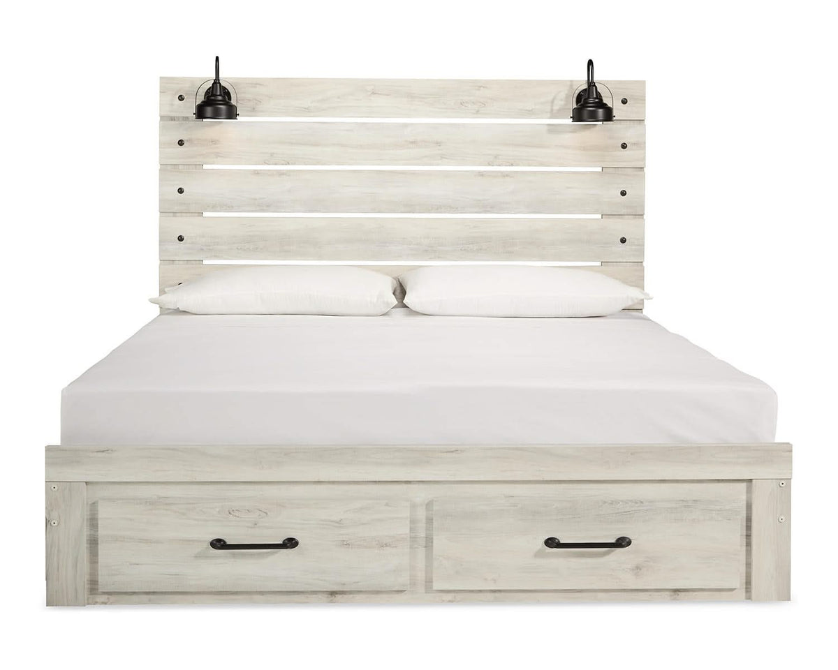 Cambeck King Panel Bed with 2 Storage Drawers