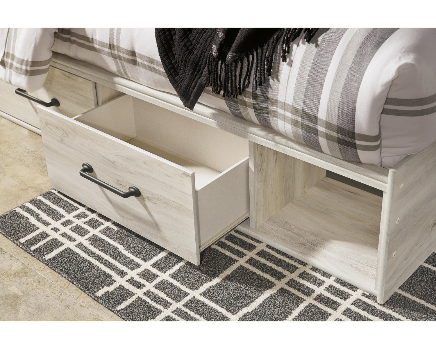 Cambeck Queen Panel Bed with Storage, Dresser, Mirror, Chest and Nightstand