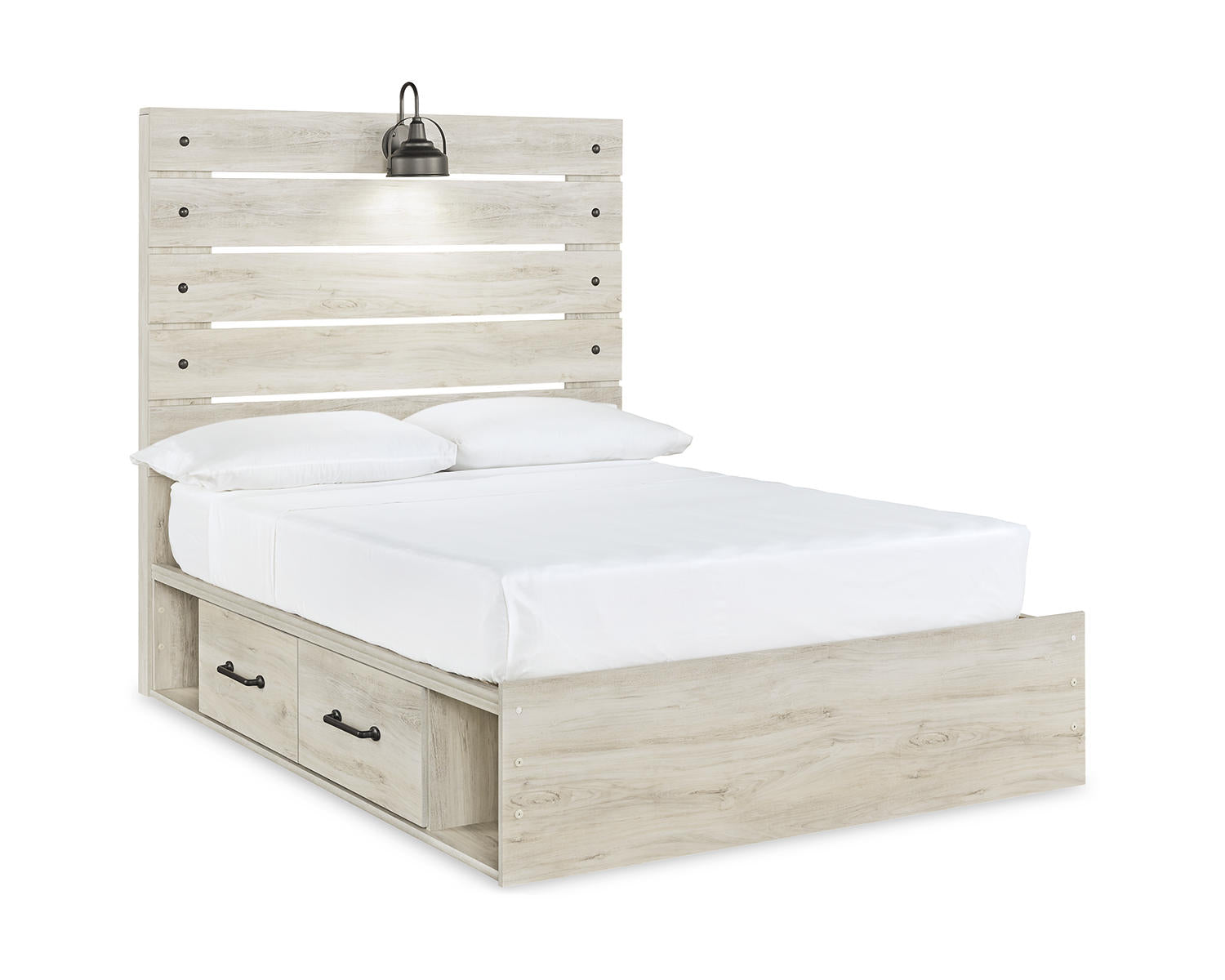 Cambeck Full Panel Bed with Storage, Dresser and Nightstand