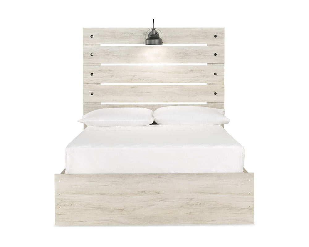 Cambeck Full Panel Bed with Storage, Dresser, Mirror and Nightstand