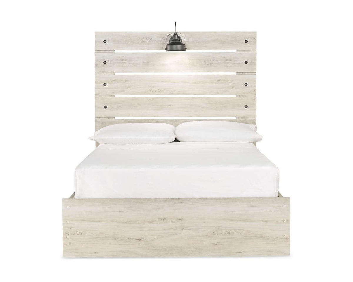 Cambeck Full Panel Bed with Storage, Dresser, Mirror and Nightstand