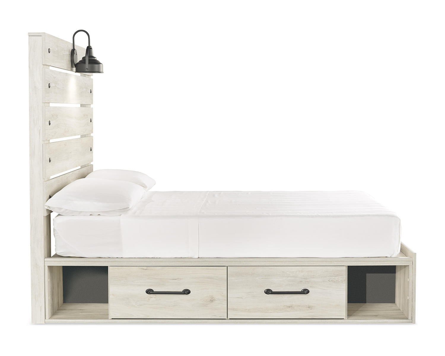Cambeck Full Panel Bed with Storage, Dresser and Nightstand