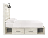 Cambeck Full Panel Bed with Storage, Dresser, Mirror and Nightstand