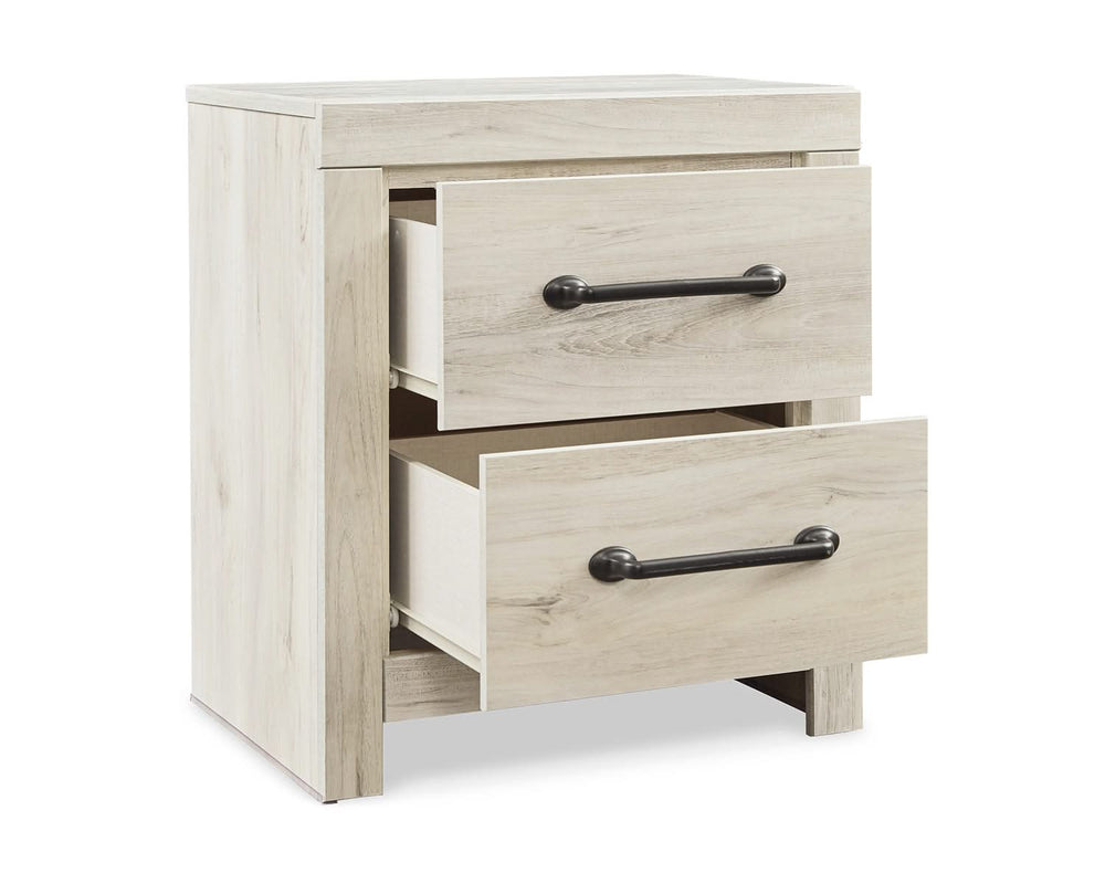 Cama Queen Cambeck con paneles, espacio de almacenamiento, tocador y espejo