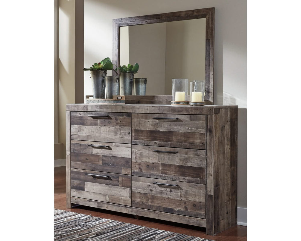 Derekson Queen Storage Bed, Dresser, Mirror, Chest and 2 Nightstands