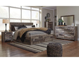 Derekson King Panel Bed with 4 Storage Drawers