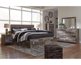 Derekson King Panel Bed with 4 Storage Drawers