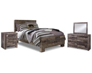 Derekson Full Panel Bed, Dresser, Mirror and Nightstand