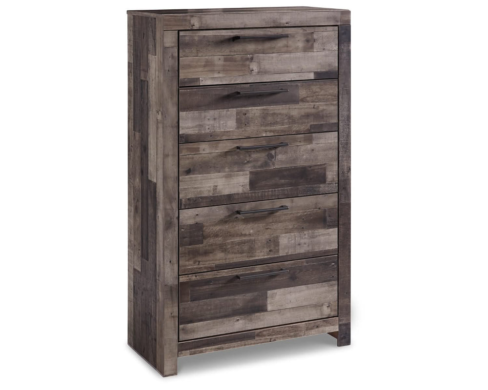Derekson Queen Storage Bed, Dresser, Mirror, Chest and 2 Nightstands