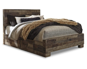 Derekson Queen Panel Bed with 2 Storage Drawers